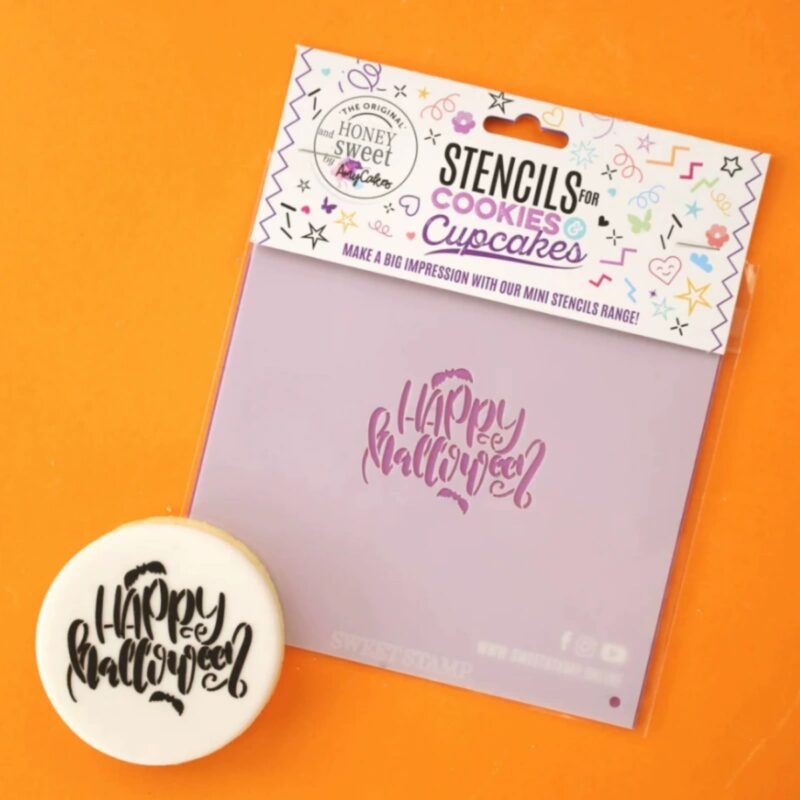 Happy Halloween Stencil for Cake
