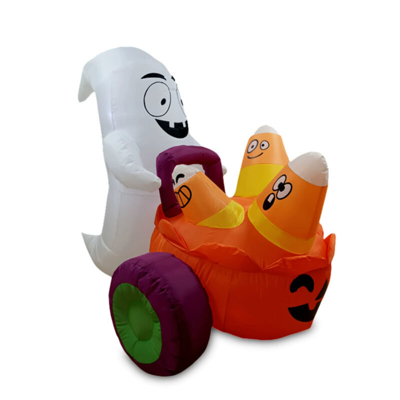 Inflatable Ghost Push Pumpkin Car