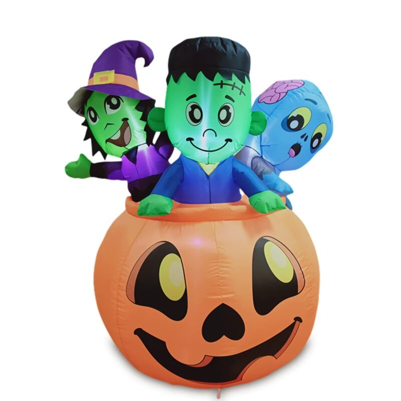 Inflatable Pumpkin Green Monster