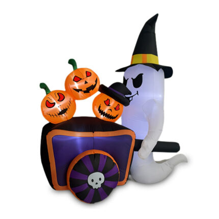 Inflatable White Ghost Cart Prop