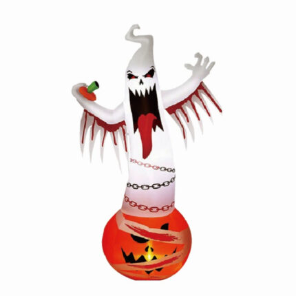 Inflatable White Ghost Pumpkin