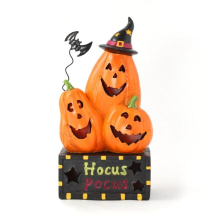 LED Glowing Pumpkin Ghost Decor