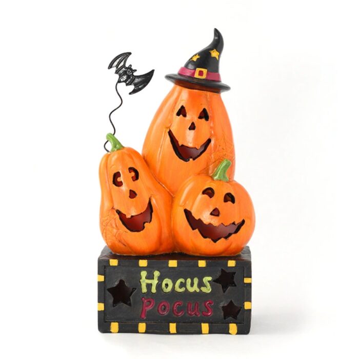 LED Glowing Pumpkin Ghost Decor