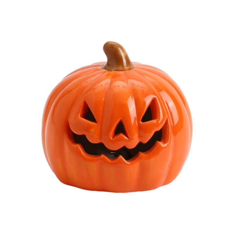 Orange Pumpkin Ornament LED Décor