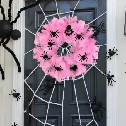 Latest Pink Web Spider Wreath