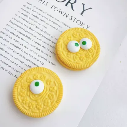 Resin Cute Cookies Face Toppers