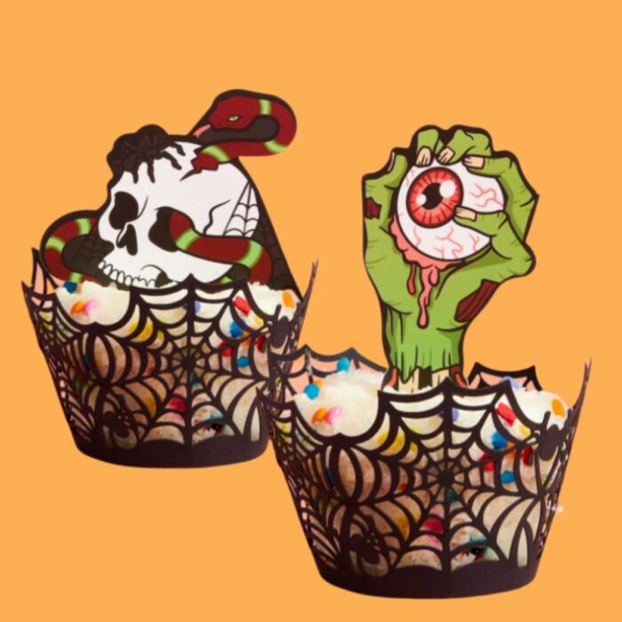 Scary Cupcake Decorations Inserts