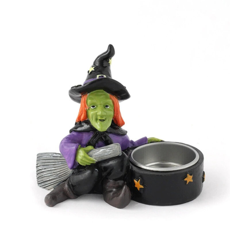 Witch Candlestick Ornaments Decor