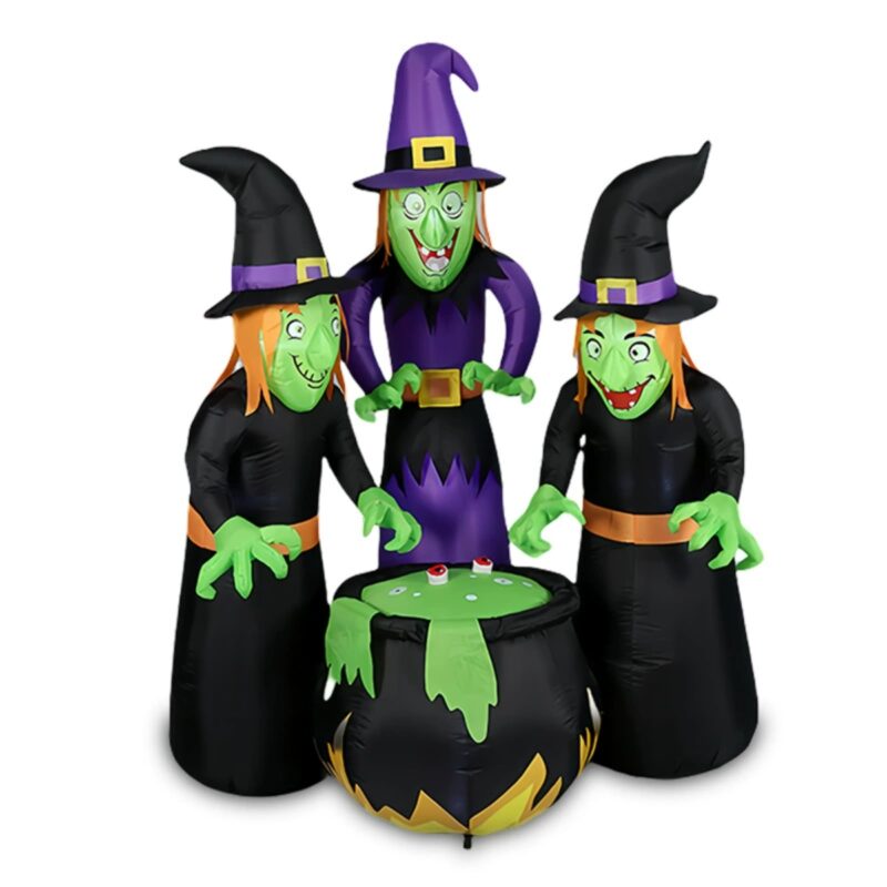 Witch with Zombie Bucket Props